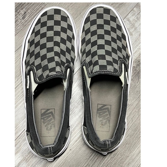 Vans Classic Checkerboard Slip On Shoes Womens 9 US Men 7.5 US Black Gray - Picture 6 of 7